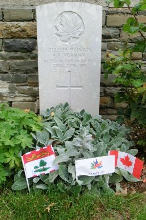 CIMG8512 Sep 6 2017 Grave of Percy Farrar at Bellacourt Military Cemetery
