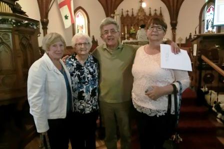 CIMG1016 Jul 12 2018 With George Preston Smith family Presentation at Anglican Church in Crapaud