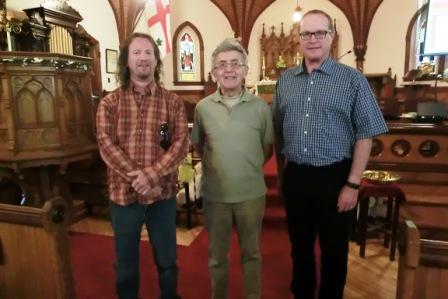 CIMG1022 Jul 12 2018 With Reid &amp; Bruce Norton Presentation at Anglican Church in Crapaud