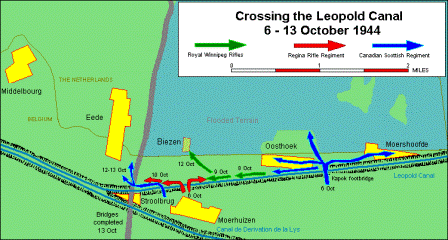 Battle of Leopold Canal map