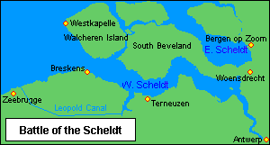 Battle of Scheldt map showing Eede