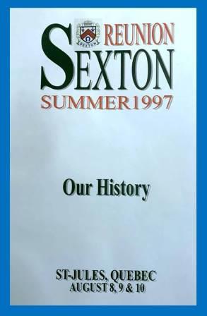 Sexton reunion book cover